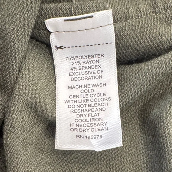 Cupio Olive Green Puff Sleeve Top - Picture 5 of 6